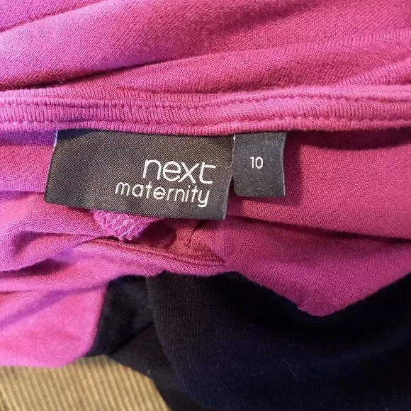 Size 10 MATERNITY Faux Wrap Nursing Stretchy Dress - Picture 6 of 6